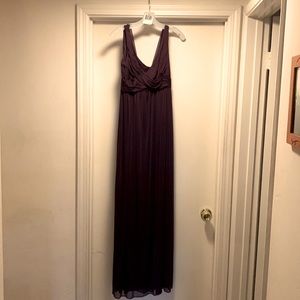 David’s bridesmaid dress size 4 in plum that originally cost me $159.95.